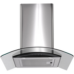 Euromaid 60cm Stainless Steel with Curve Glass Canopy Rangehood RGT6 hero image