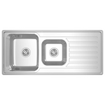 Abey EC 1 and 3/4 Bowl Topmount Sink with Right Hand Drainer EC175L hero image