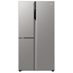 Haier 574L S+ Three Door Side by Side Fridge Satina Silver HRF575XS hero image
