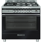 Glem Gas 90cm Dual Fuel Freestanding Oven Matte Black GS965GEMB hero image