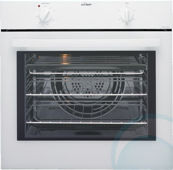 600mm/60cm Chef Electric Wall Oven EOC624W - 600mm Electric Wall Ovens...