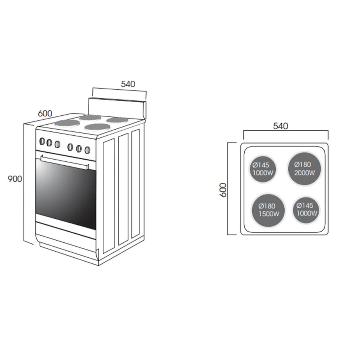 Artusi 54cm Freestanding Oven/Stove White in 2023  Freestanding oven,  Stove oven, Freestanding cooker