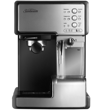 sunbeam cafe barista coffee machine white