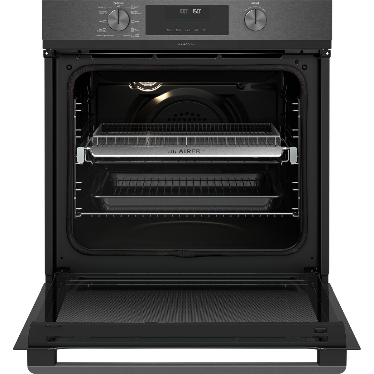 westinghouse 600mm dark stainless steel multifunction oven with airfry