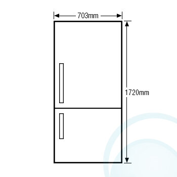 fridge height in mm