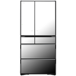 Hitachi 735L Multi Drawer French Door Refrigerator Crystal Mirror Glass RZX740RAX hero image