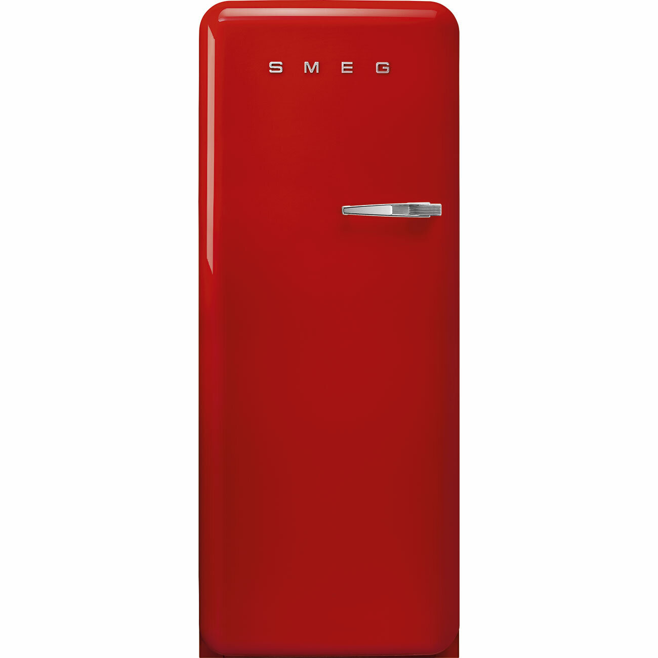 big red refrigerator