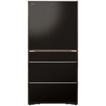 Hitachi 735L Multi Drawer French Door Refrigerator Crystal Black Glass R-ZX740RAXK hero image