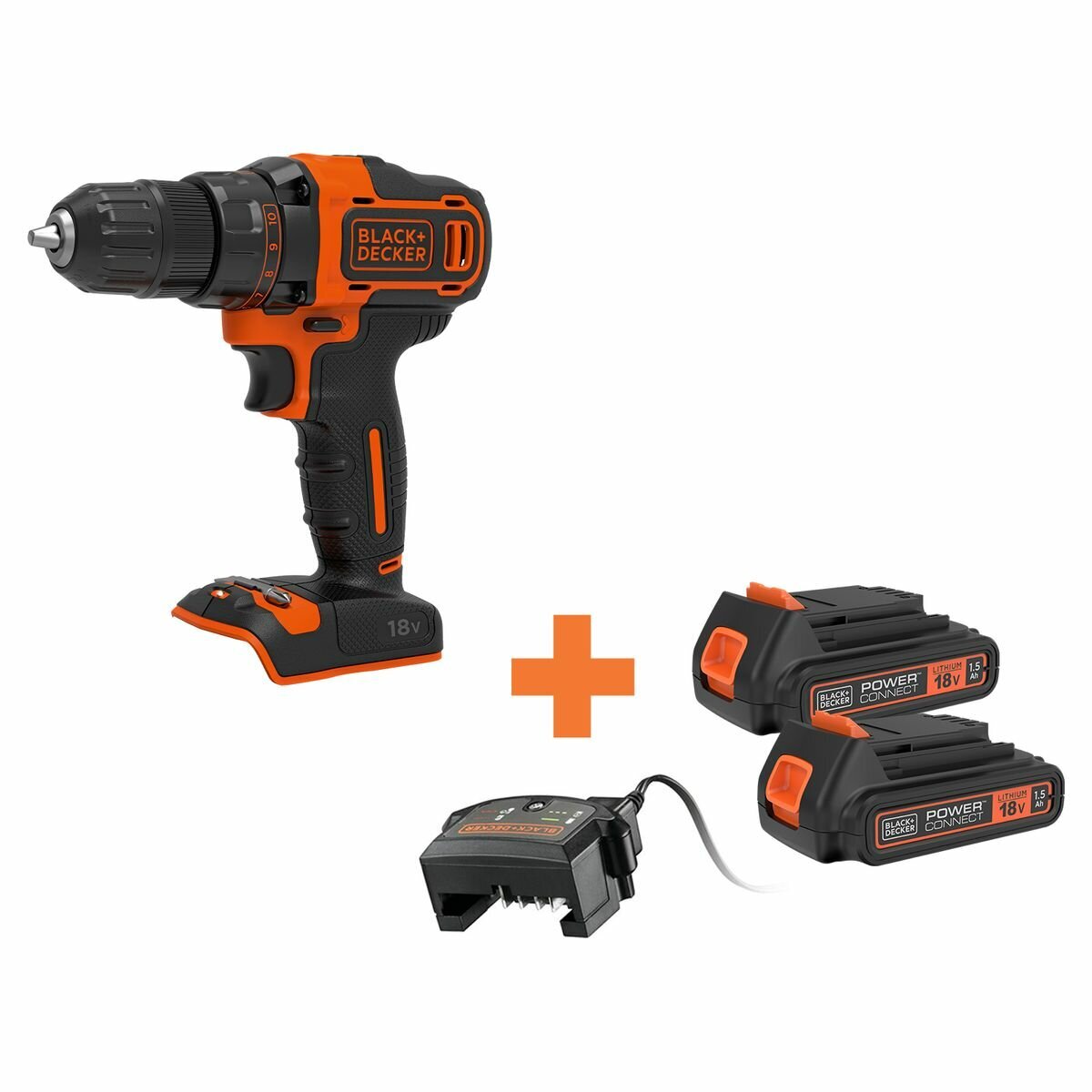 Black  Decker BDCDD186B-XE Two Speed Drill Driver with Two Batteries  Appliances Online