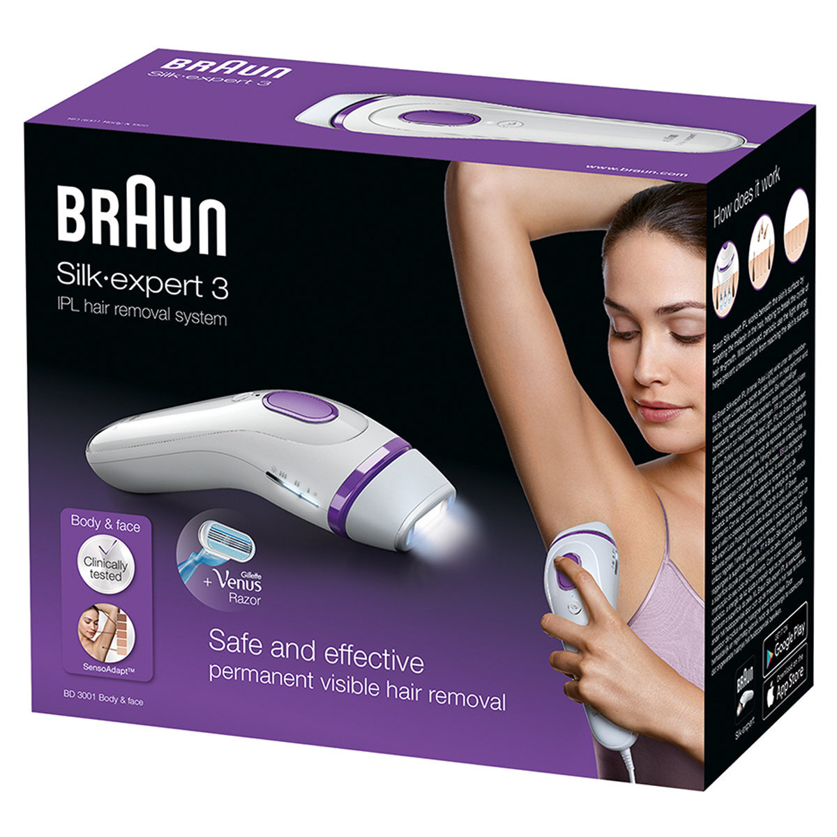 Braun IPL Hair Removal for Women Silk Expert Pro 5 PL5137 with Gillette  Venus Swirl Razor FDA Cleared Permanent Reduction in Hair Regrowth for Body  Face Corded Safe Fast and Effective GoldWhite 