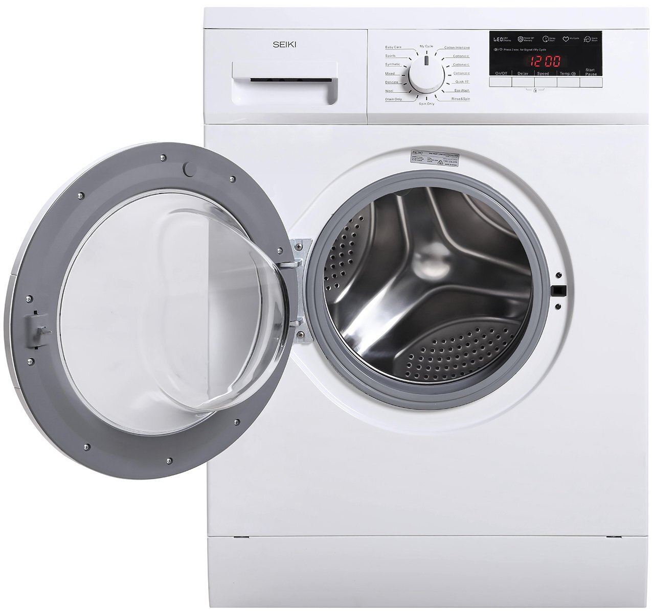 seiki 6kg front load washing machine sc 600au9fl