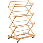 L.T. Williams Bamboo Concertina Airer With Wheels 4673 hero image