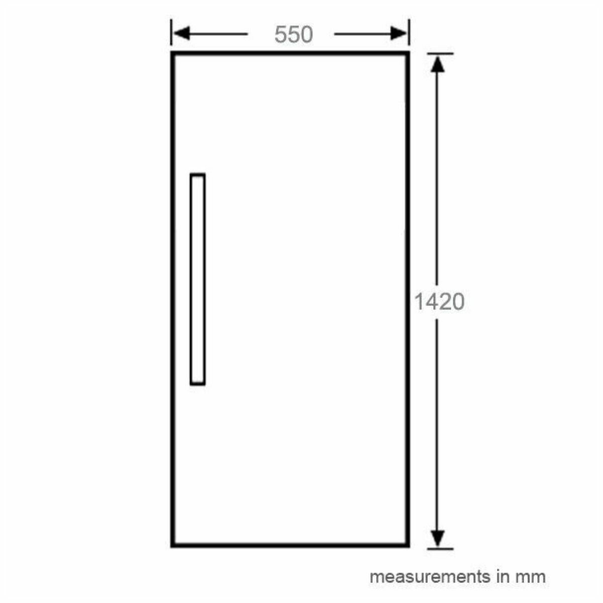 esatto 237l upright fridge eul237s