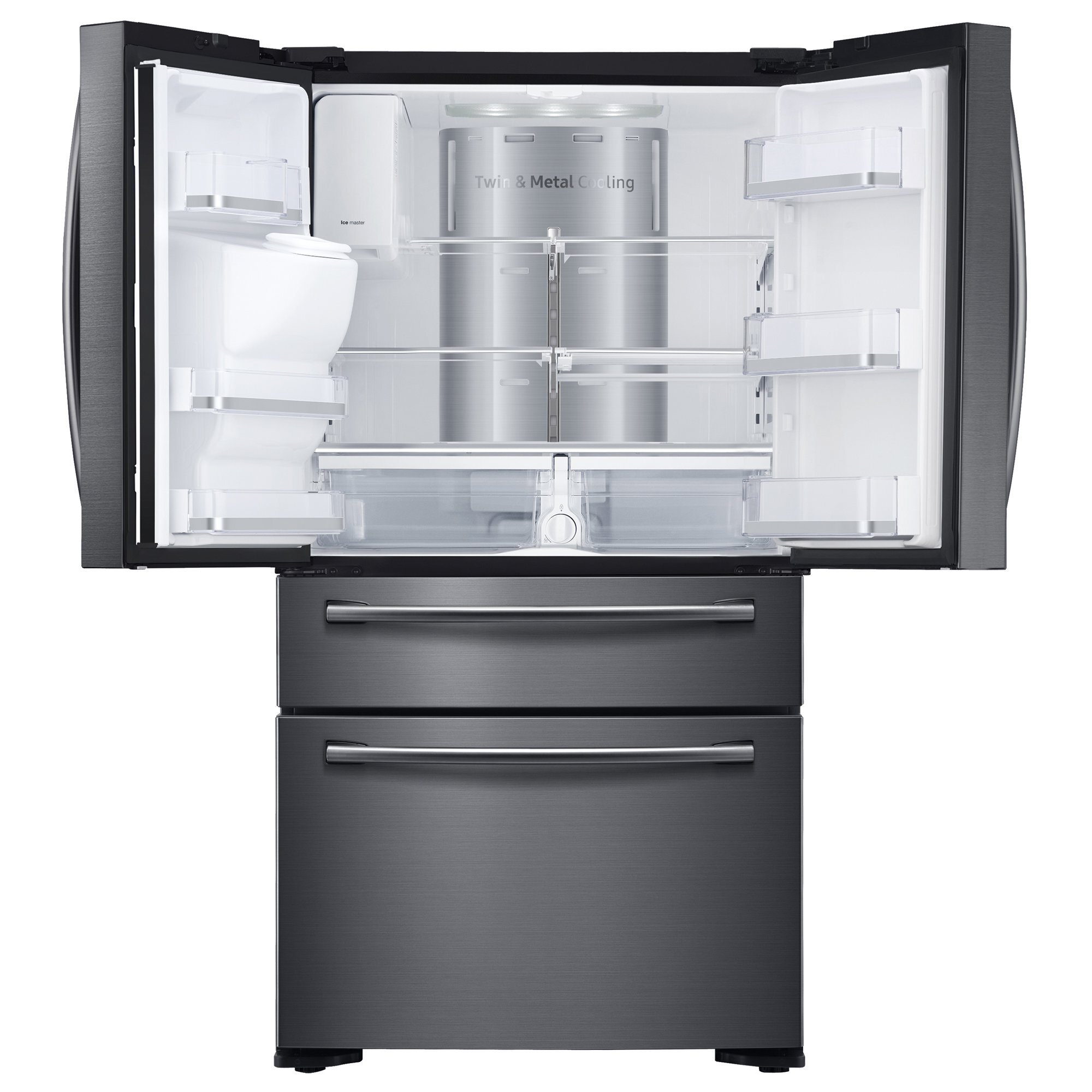 642L French Door Fridge in Black Stainless Finish