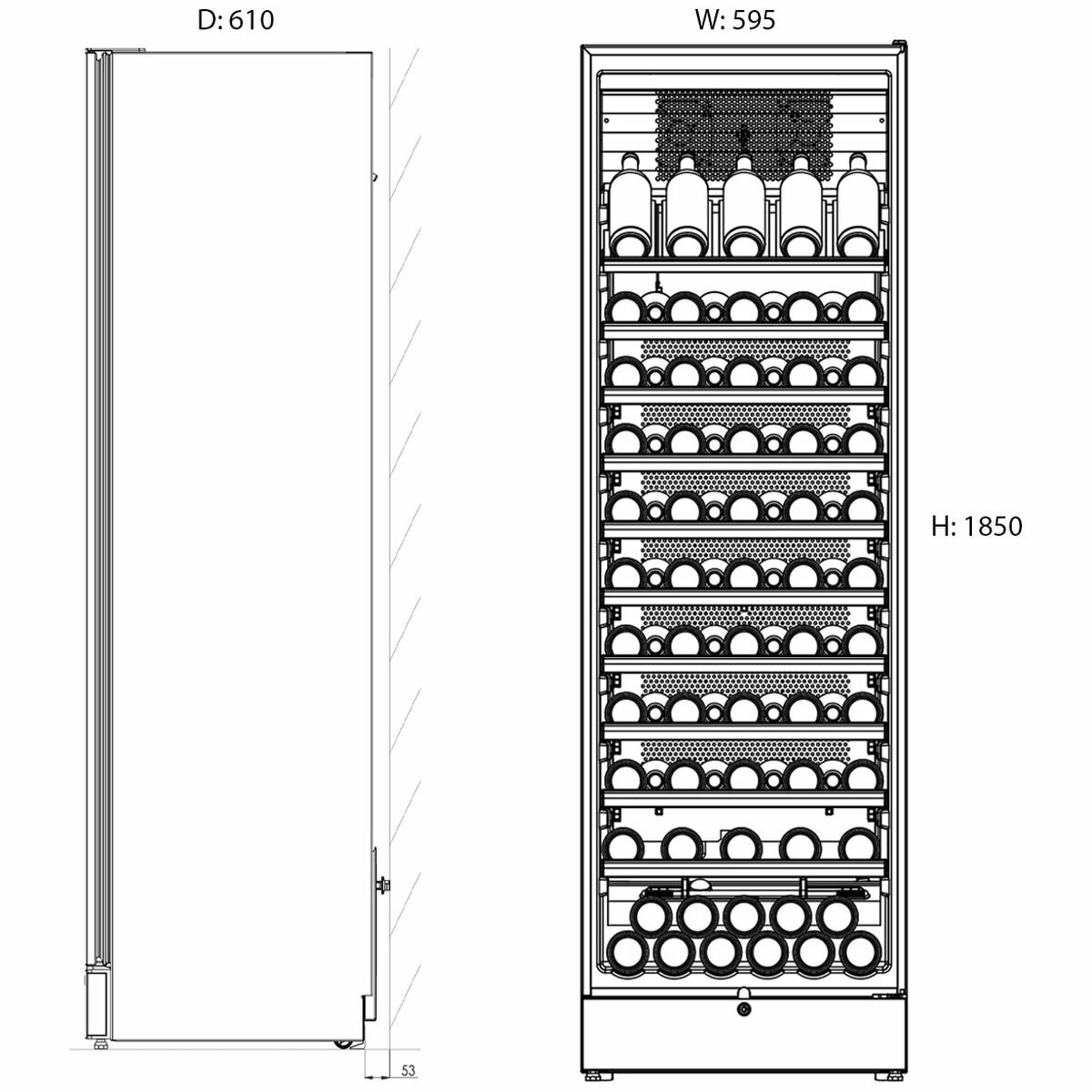 Vintec 126 Bottle Wine Storage Cabinet VWM198PBA L Appliances Online