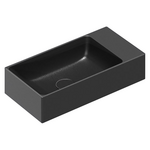 Catalano Verso 50x25 Wall Hung Basin 1 Tap Hole - Matte Black 15025VEFCNS-Z3443 hero image