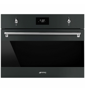 Graded Smeg SF4120VC 60cm Black Compact Combination Single Built