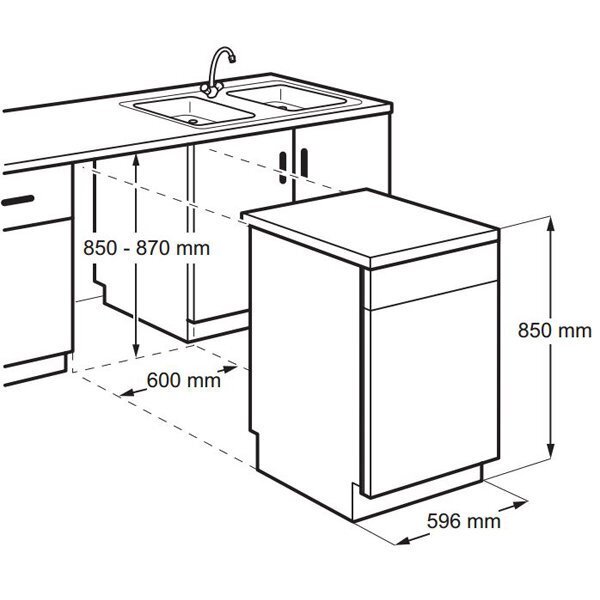 Dishlex dsf6106 cheap freestanding dishwasher