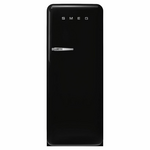 Smeg FAB 50's Style 270L Retro Refrigerator Black FAB28RBL5AU hero image