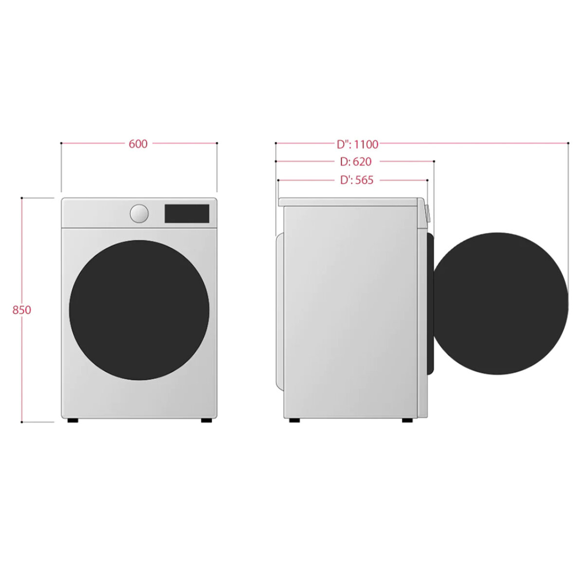 LG WV5-1208W 8kg Slim Series 5 Front Load Washing Machine (White