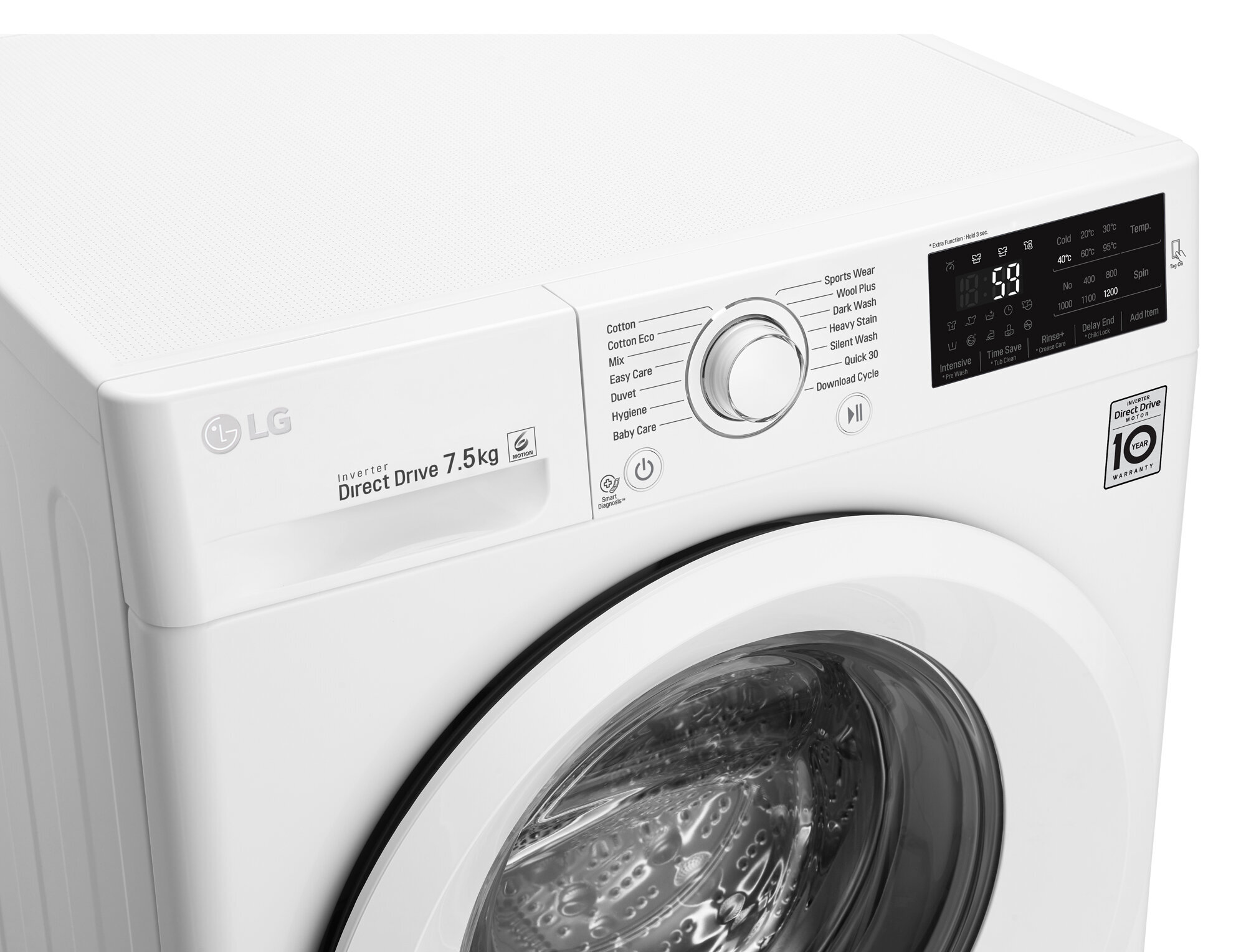 Lg front load washing on sale machine 7.5 kg wd1275tc5w