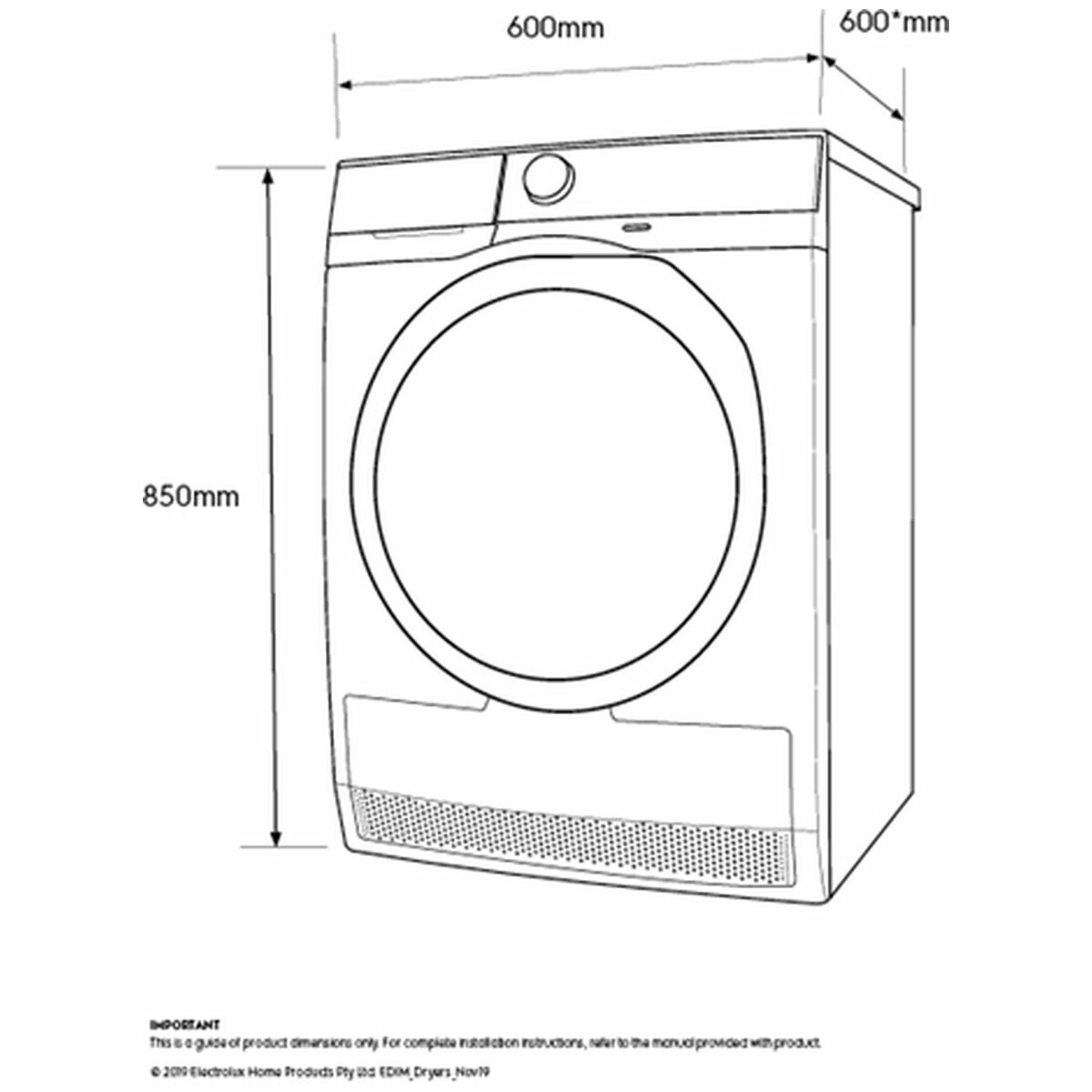 Electrolux 8kg heat pump deals dryer edh803cewa