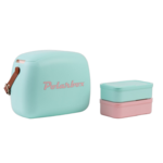 Polarbox Pop 6L Cooler Bag with 2 Lunch Box Containers Cyan/Pink PLBC6CP hero image