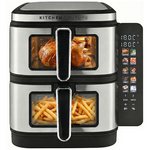Kitchen Couture 11L Clear View Colour Vertex Dual Draw Air Fryer Stainless Steel 10005862 hero image