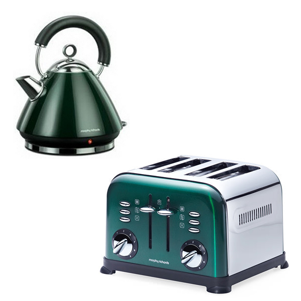 morphy richards dark green kettle