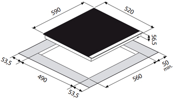 glem glind64b induction cooktop