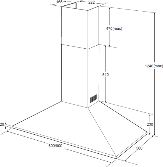 Westinghouse Canopy Rangehood Wrg630cw