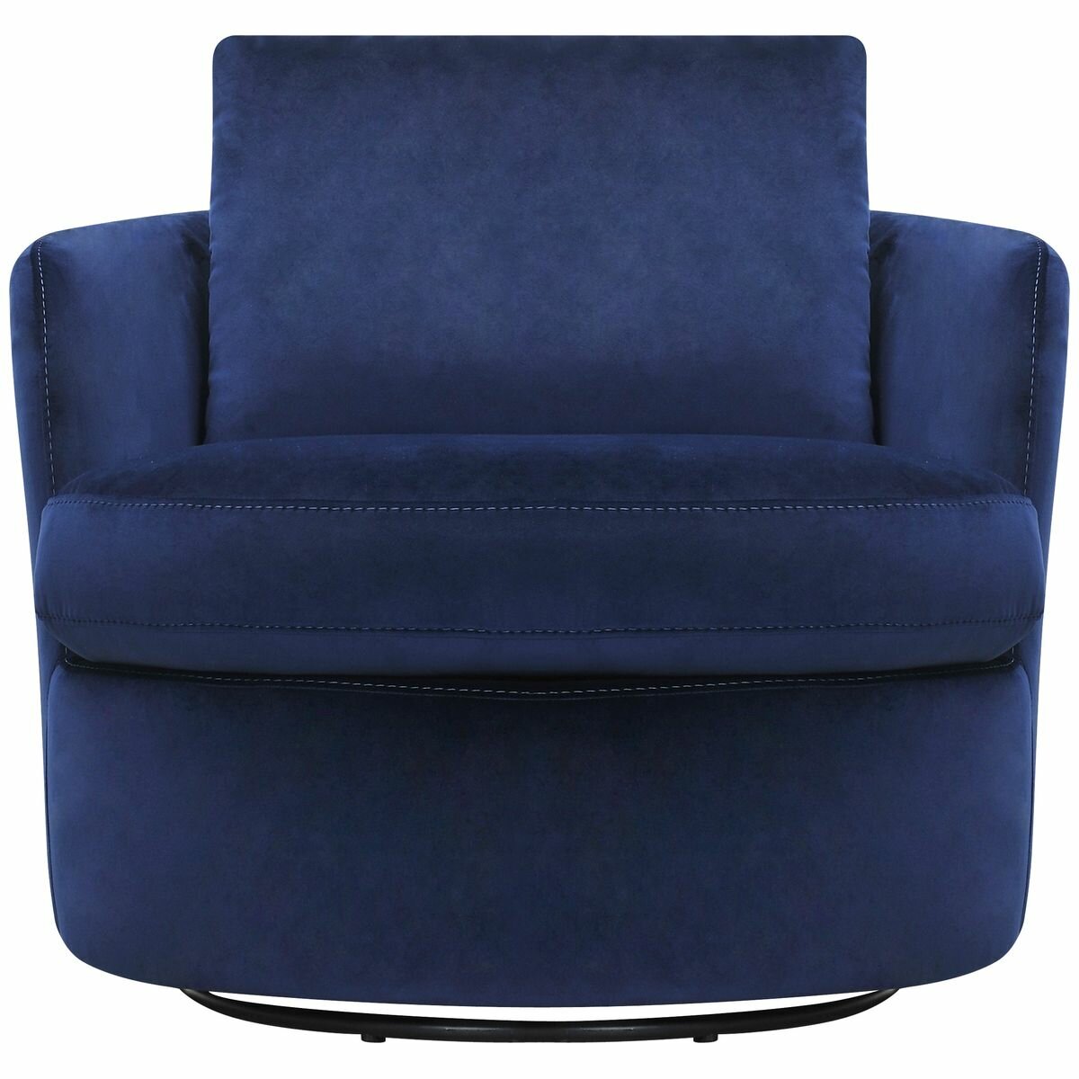 blue swivel club chair