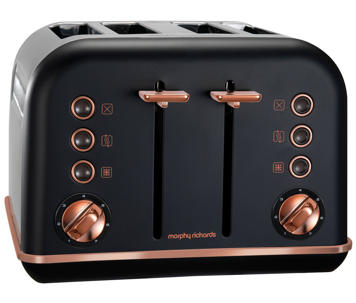 black and rose gold toaster and kettle set