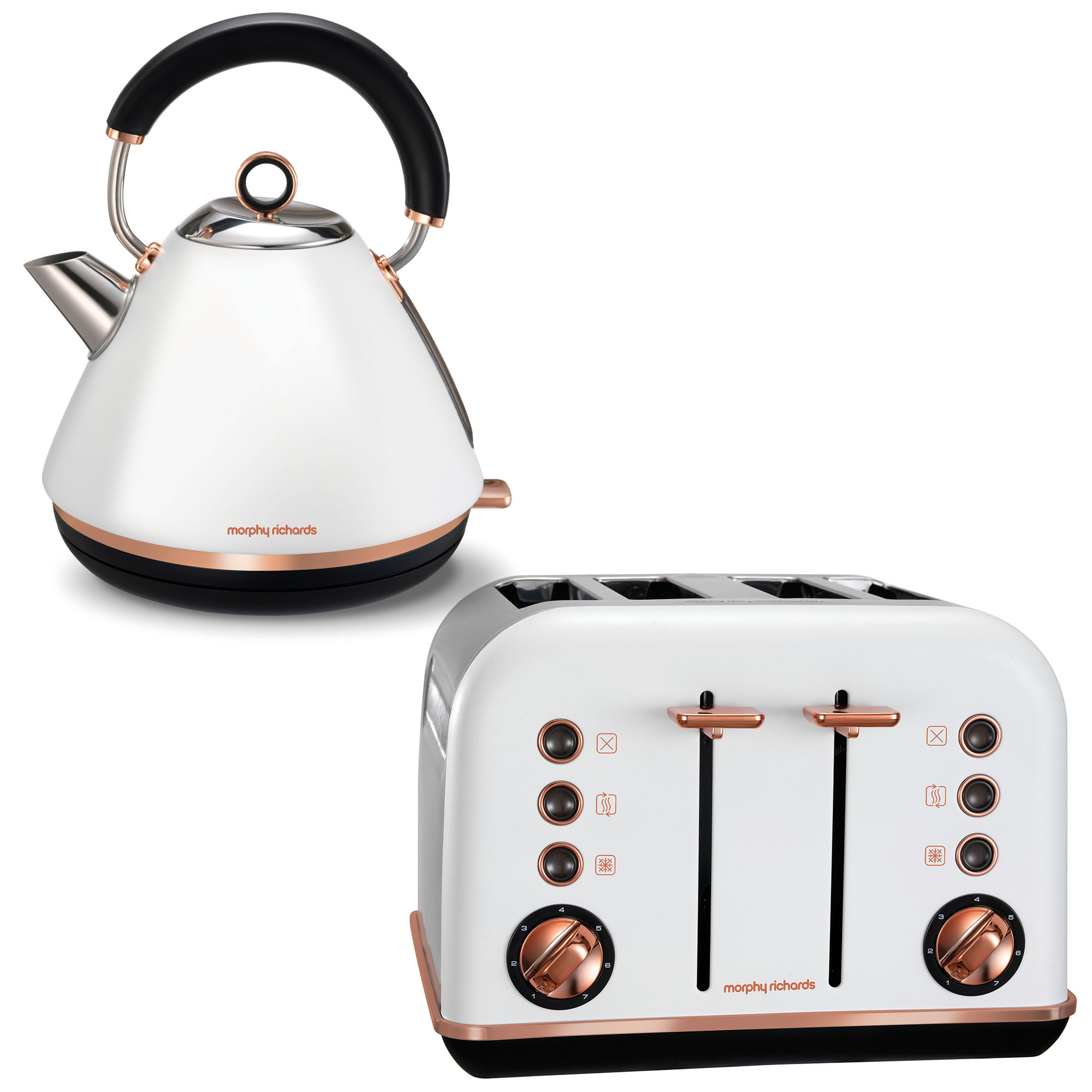 stainless kettle and toaster set