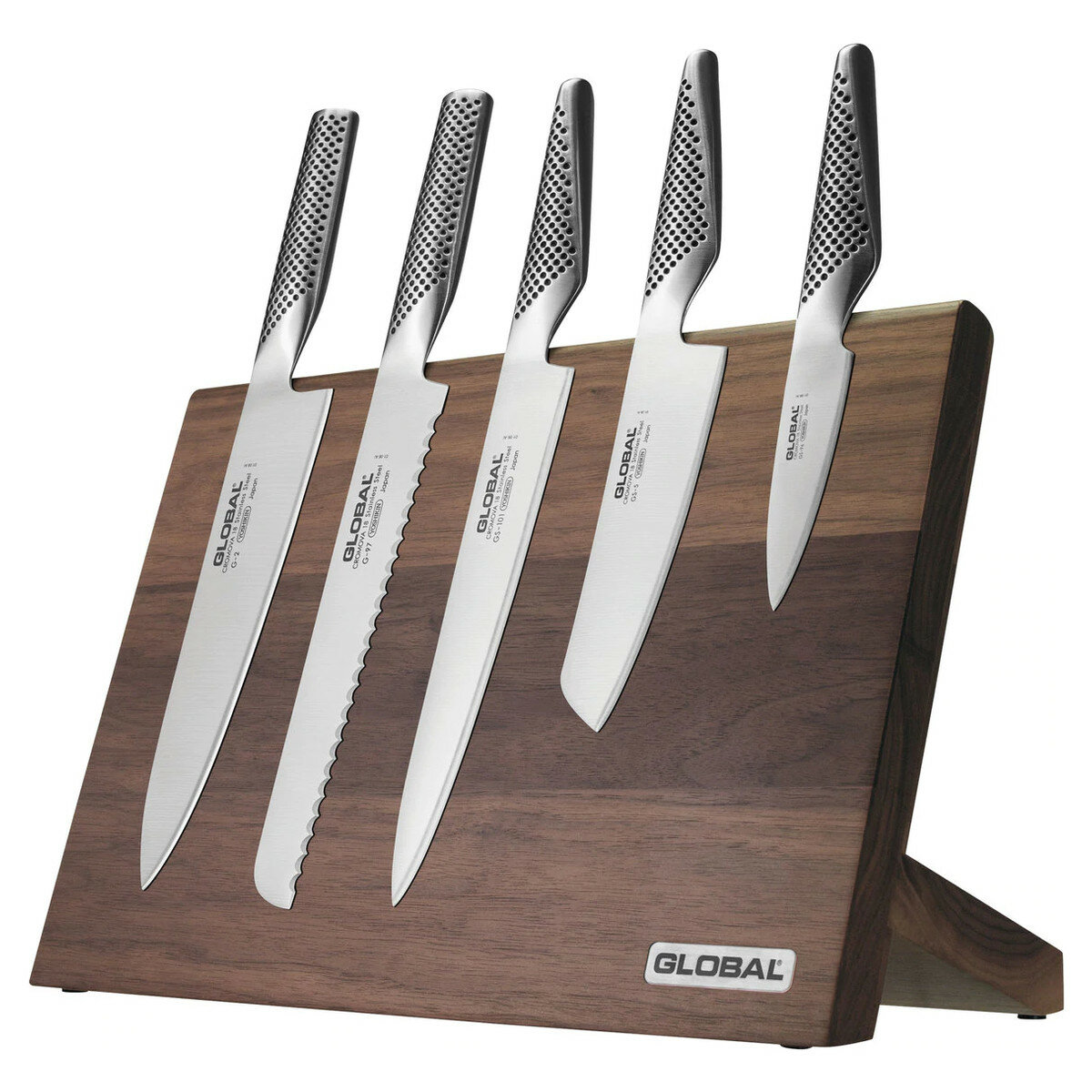 global 6 piece knife block set