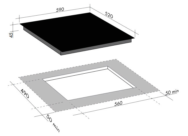 New Artusi Aid63 60cm Induction Cooktop Ebay