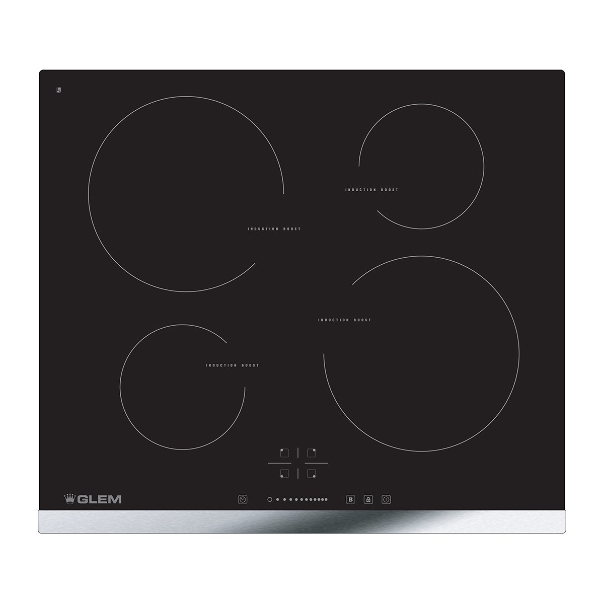 Glem 60cm Electric Oven Induction Cooktop 60cm Slideout