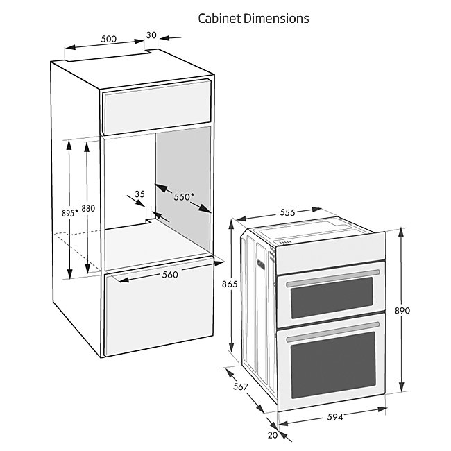 beko built in electric double oven