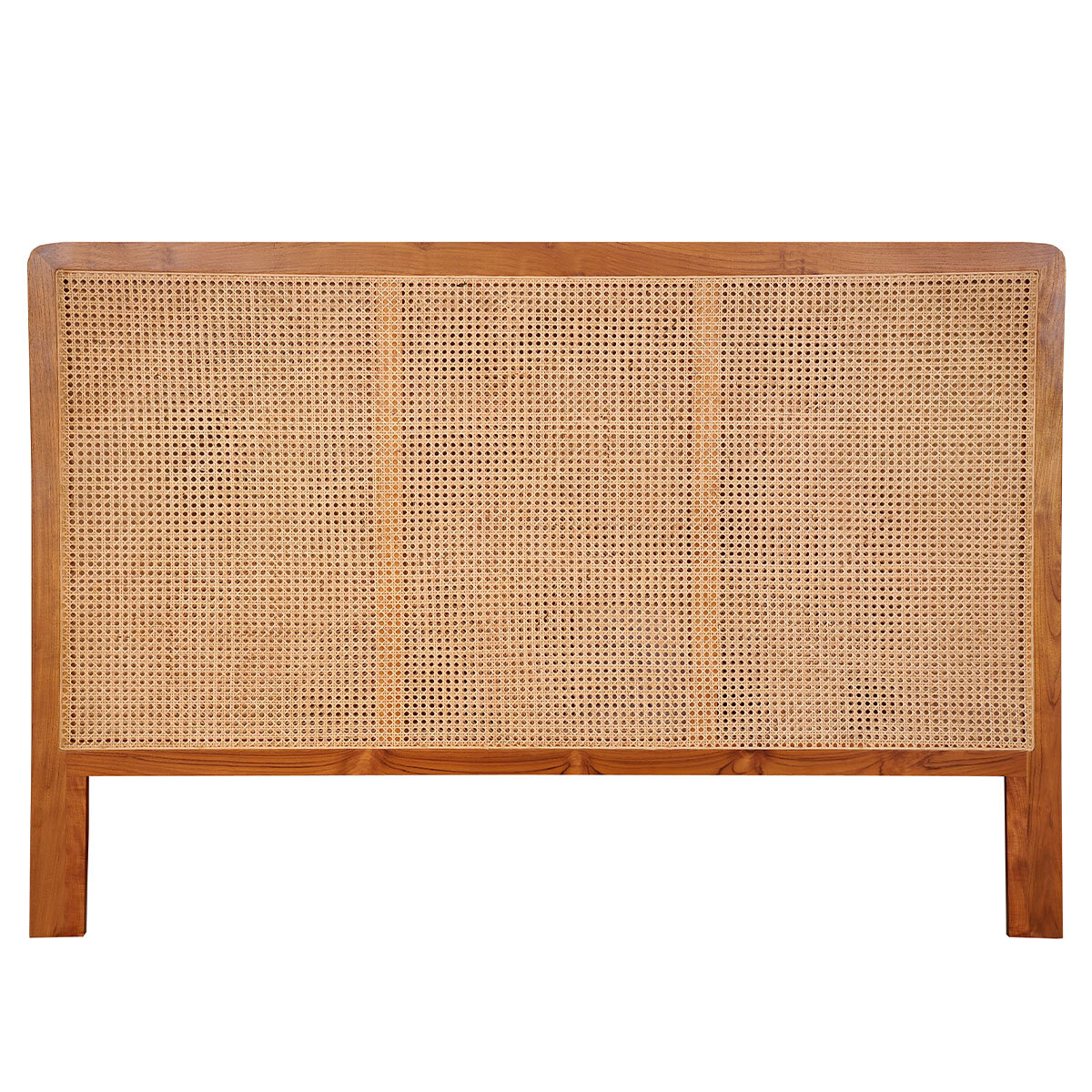 rattan double bedhead