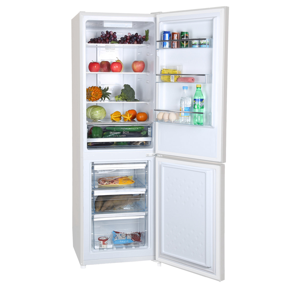 chiq 251l bottom mount fridge cbm250s