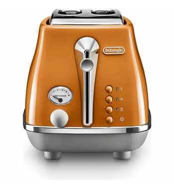 bright orange kettle and toaster