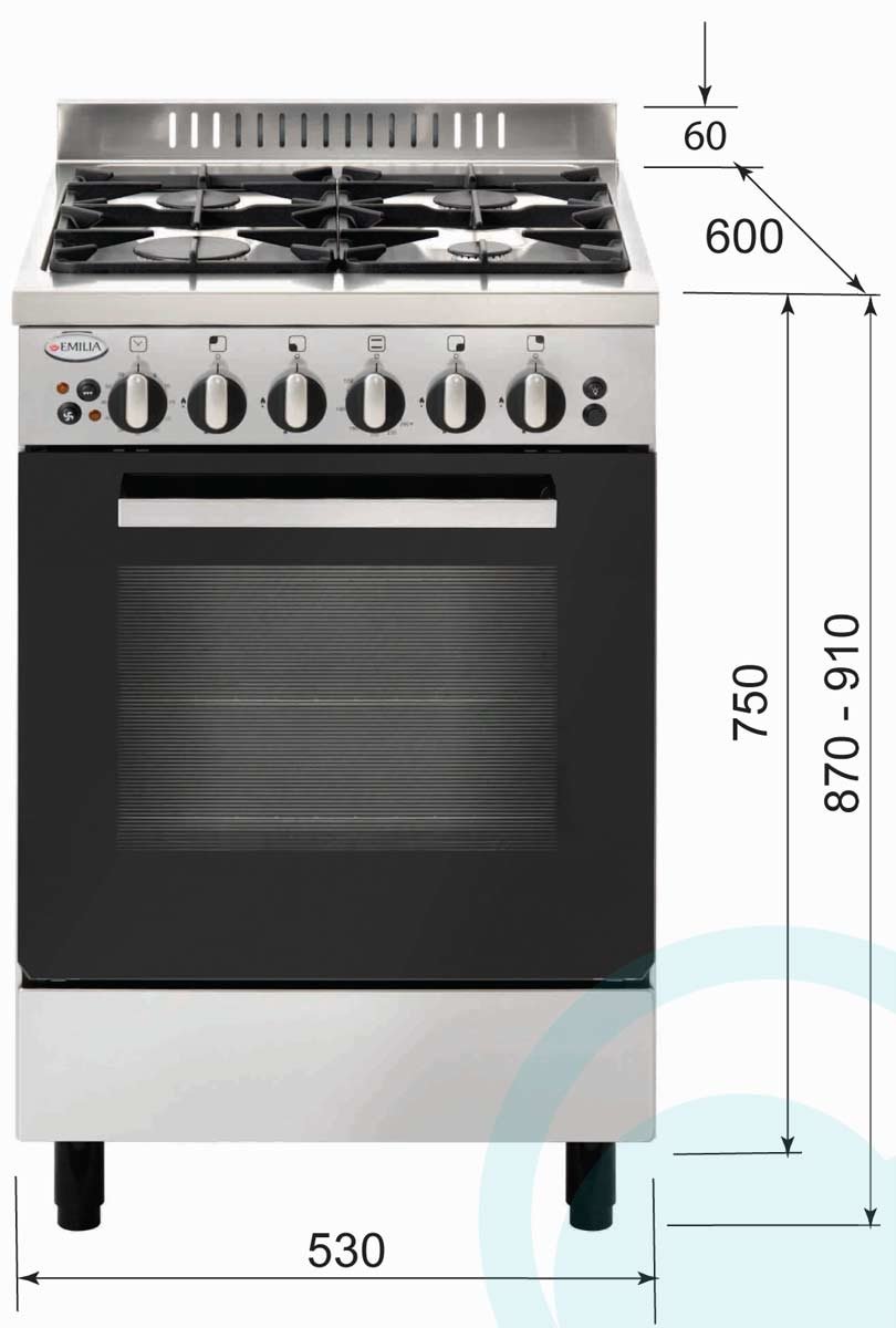 emilia 53cm gas upright cooker manual