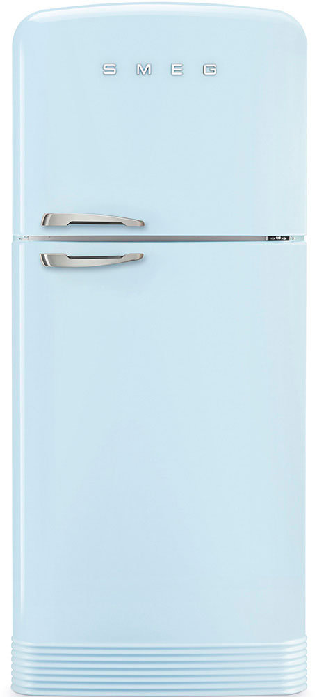 light blue smeg fridge