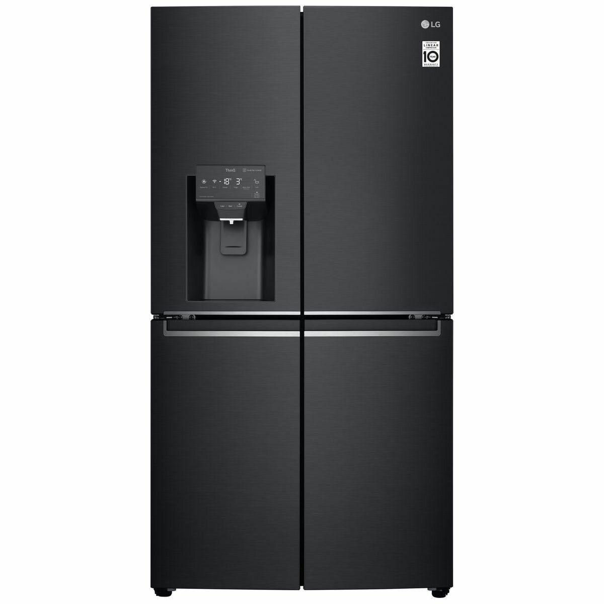 black fridge