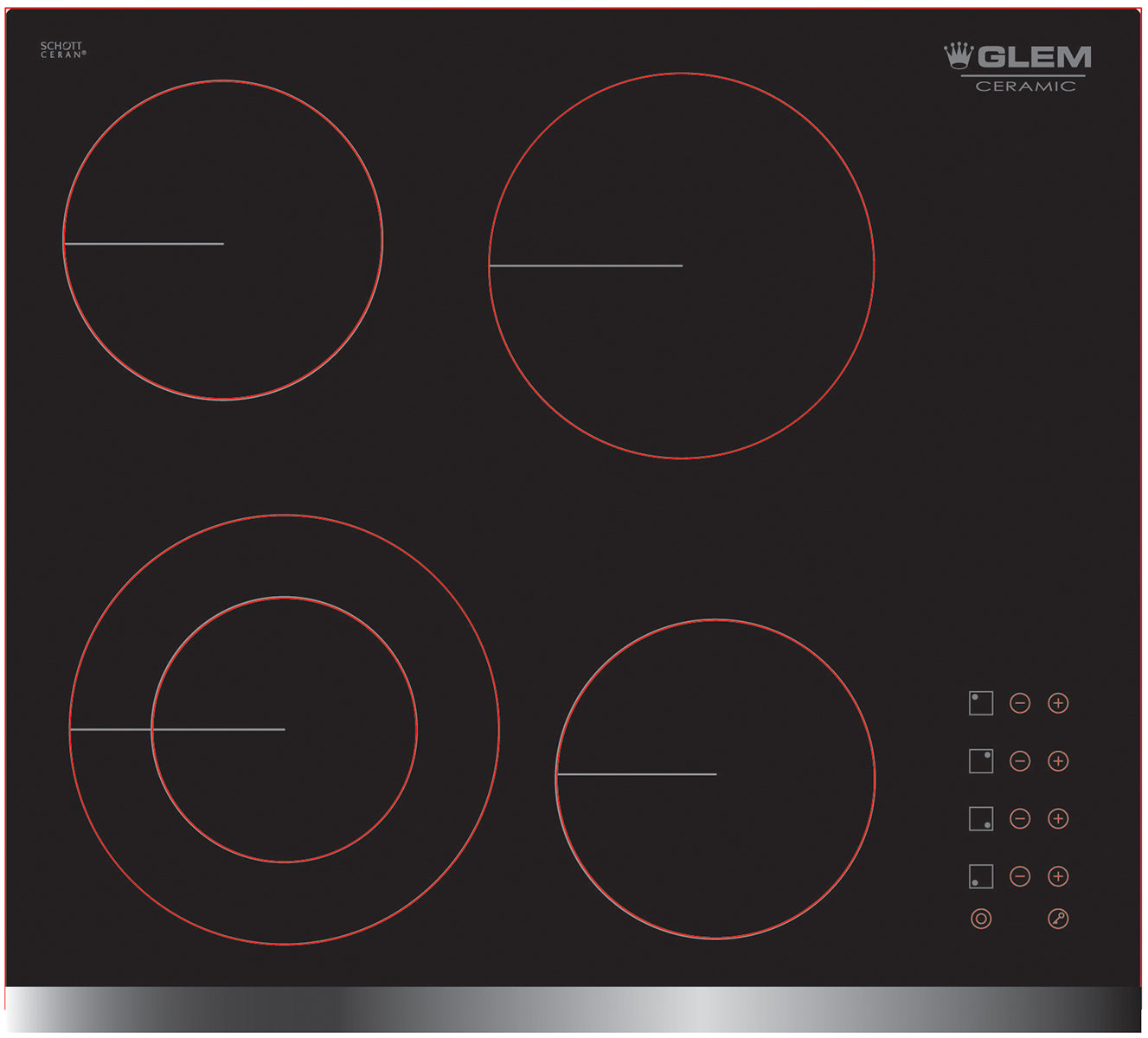 New Glem Glcer64 60cm Ceramic Cooktop Ebay