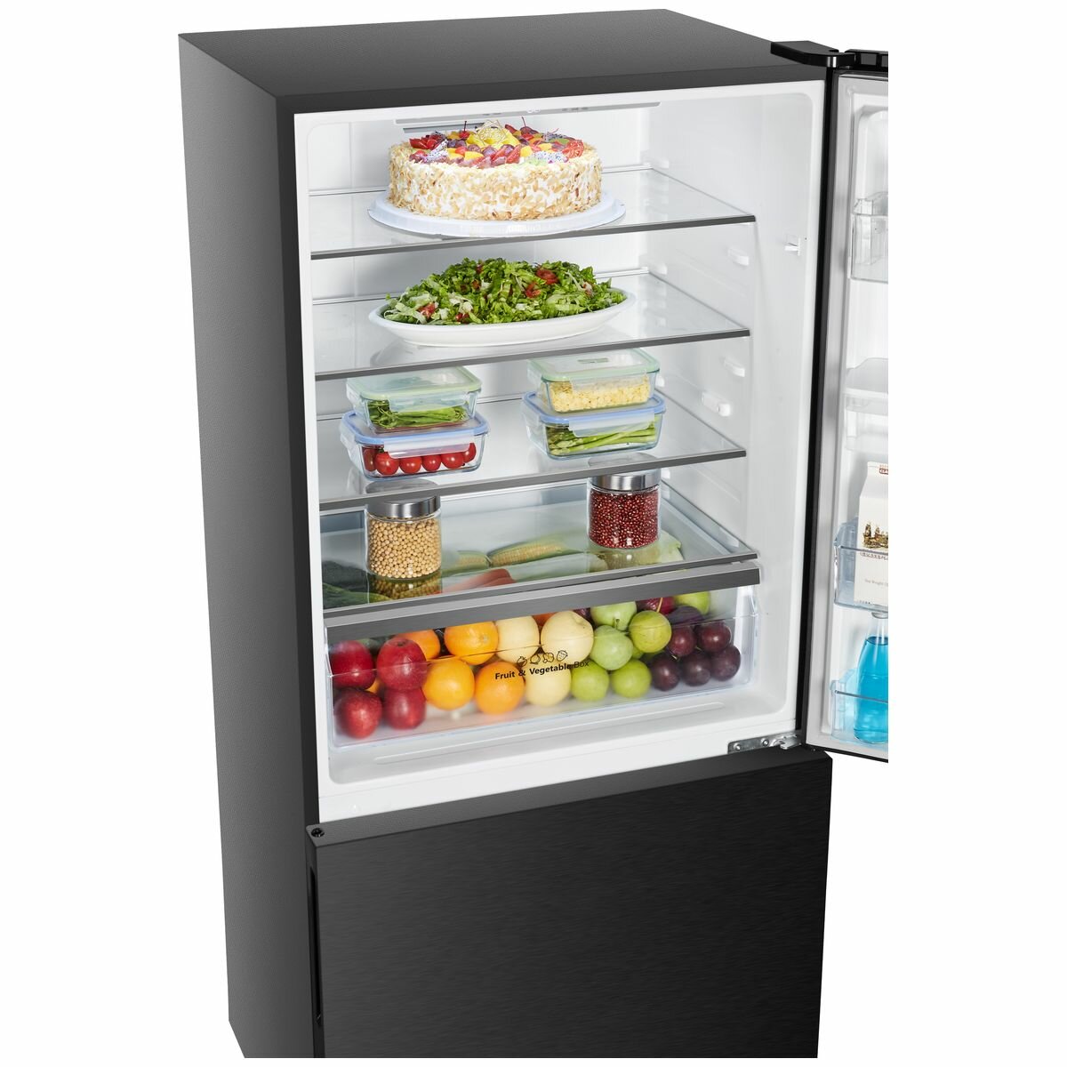 hisense hrbm482sw 482l bottom mount fridge stainless steel