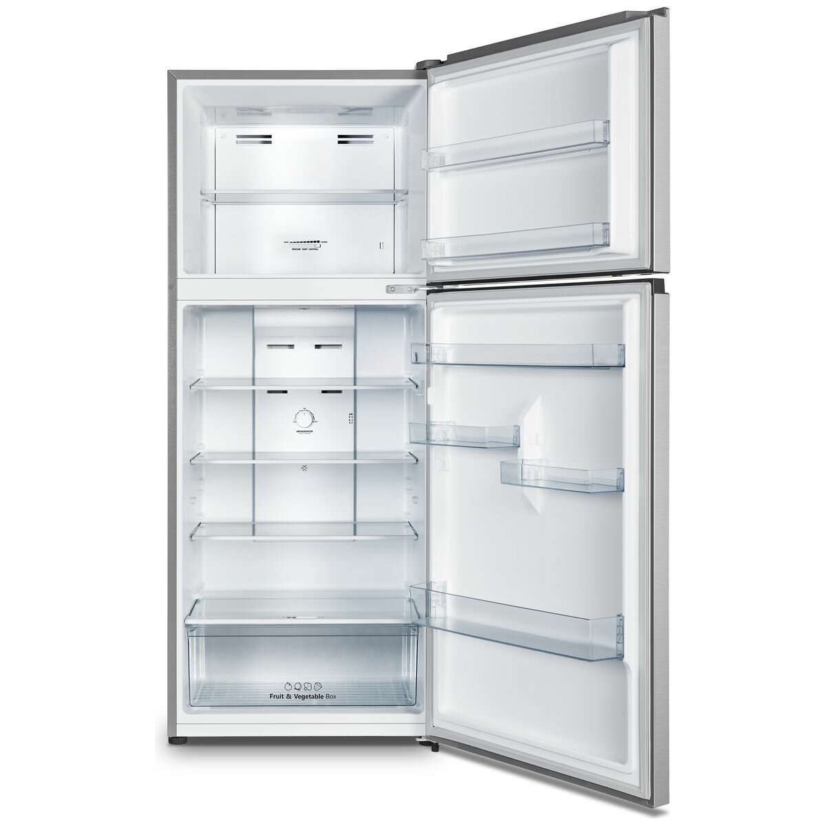 hisense hrtf424 424l top mount fridge white