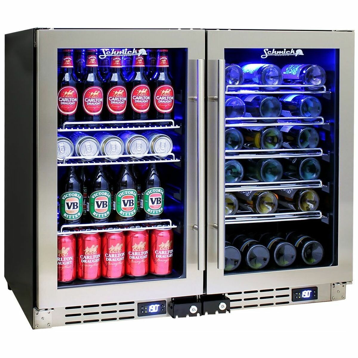 beer fridge wine cooler combo