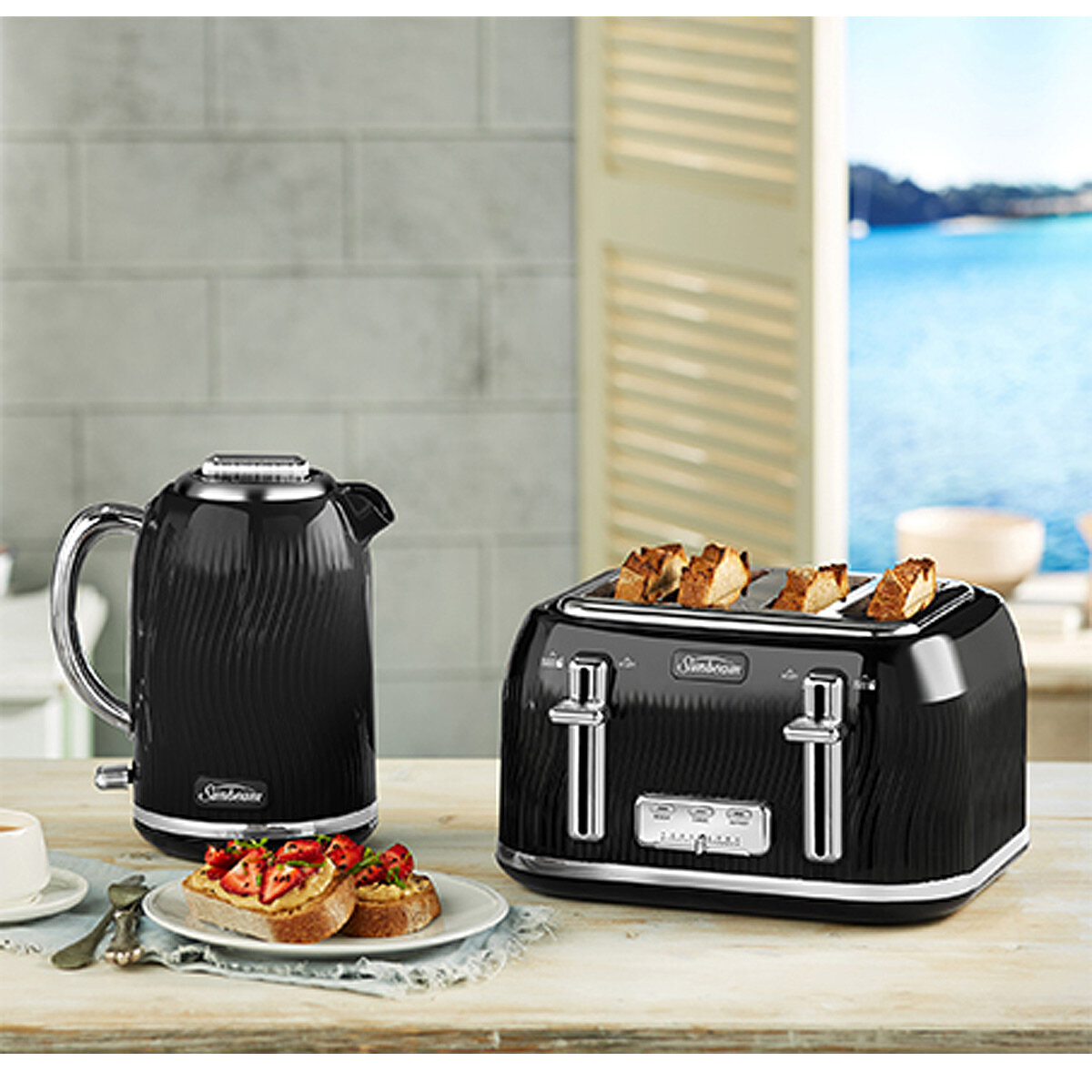 sunbeam coastal kettle and toaster