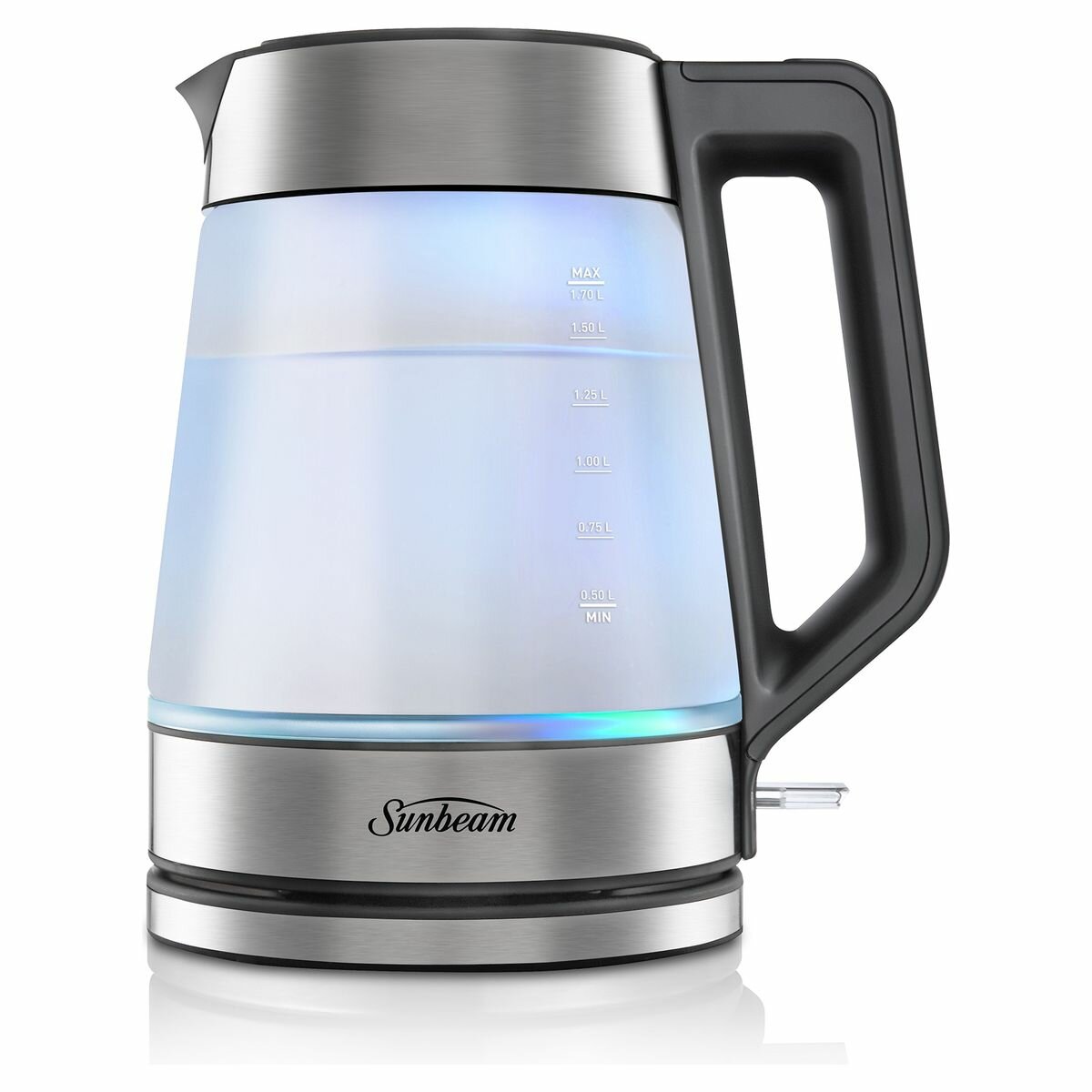 sunbeam ke6200 1.7 l morning frost glass kettle